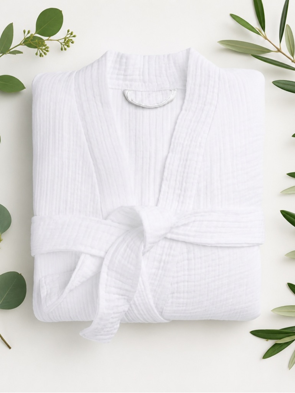 Parachute White Gauze Cotton Robe M & L
